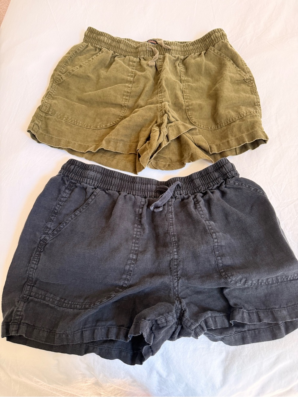 Quince linen Shorts bundle— Olive & black